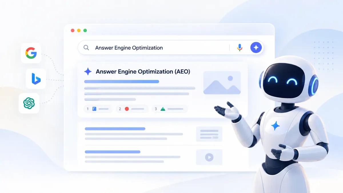 Uitleg van hoe Answer Engine Optimization AEO werkt