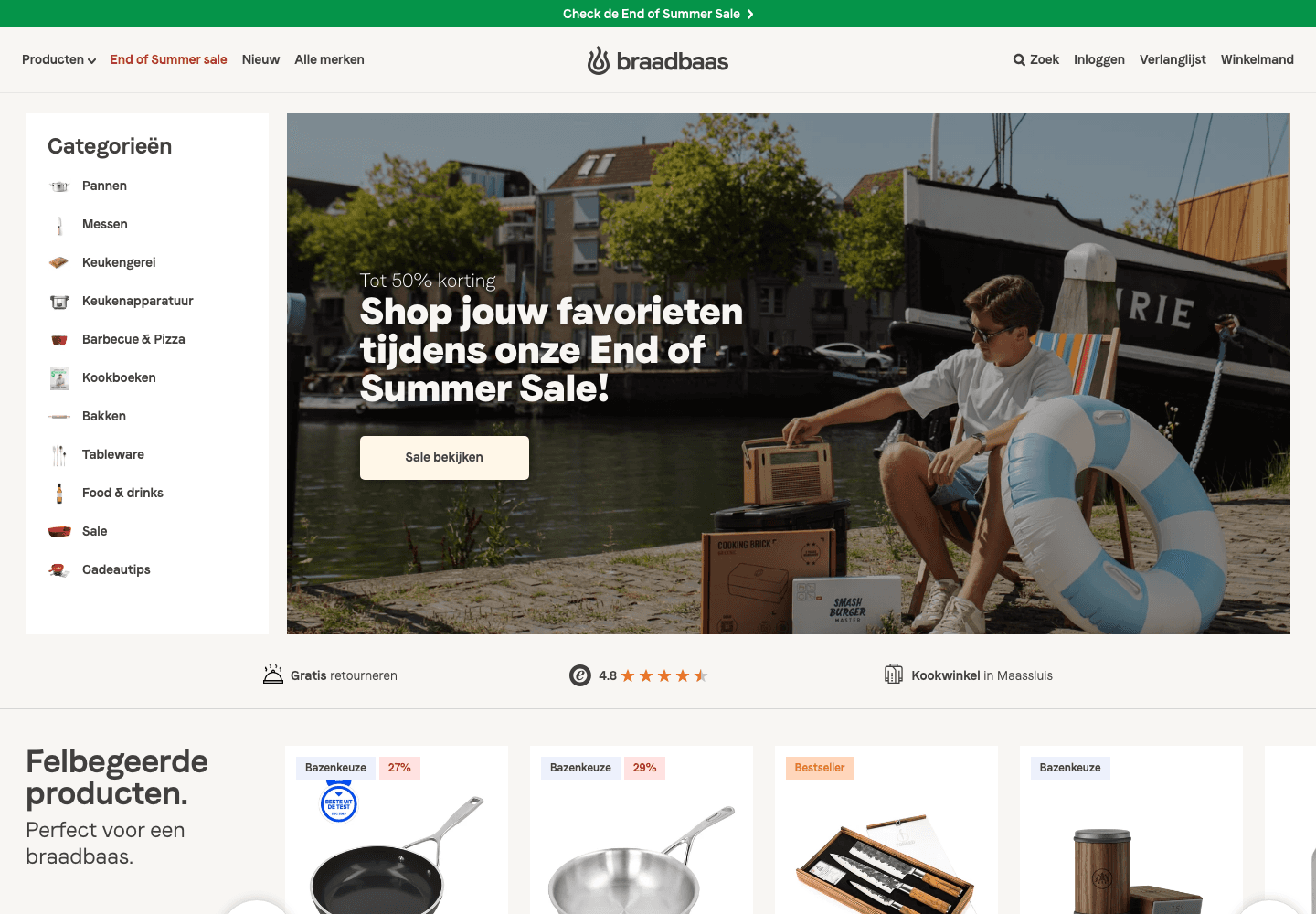 Webshop van Braadbaas op Shopify, onderwerp van de SEO- en GEO-audit door Timmermans Media