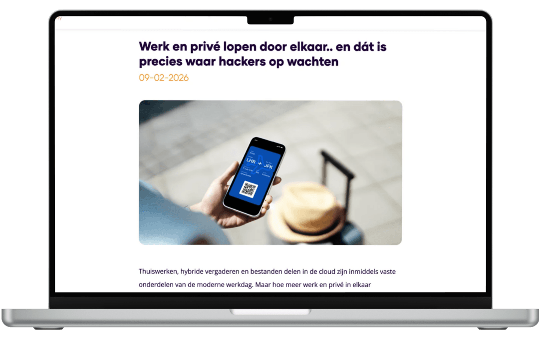 Artikel over werk en privé op één apparaat op perfectday.nl, geschreven door Timmermans Media