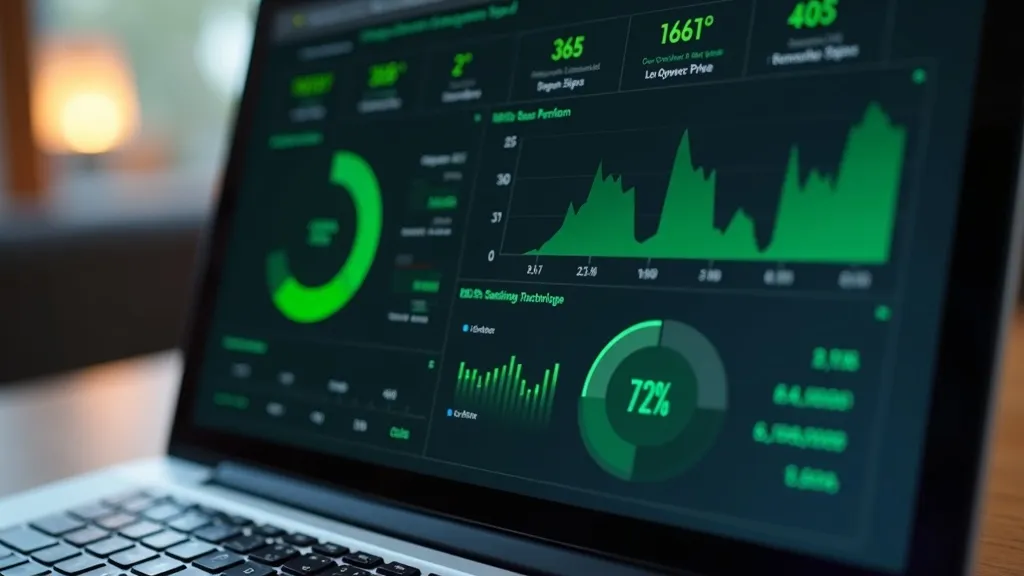 Laptopscherm met Core Web Vitals-rapport en groene scores voor laadsnelheid