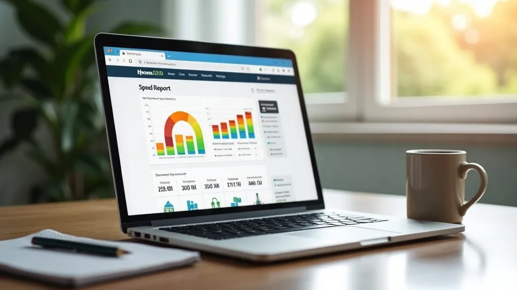 Overzicht van Core Web Vitals meten en verbeteren op een laptopscherm met snelheidsrapport