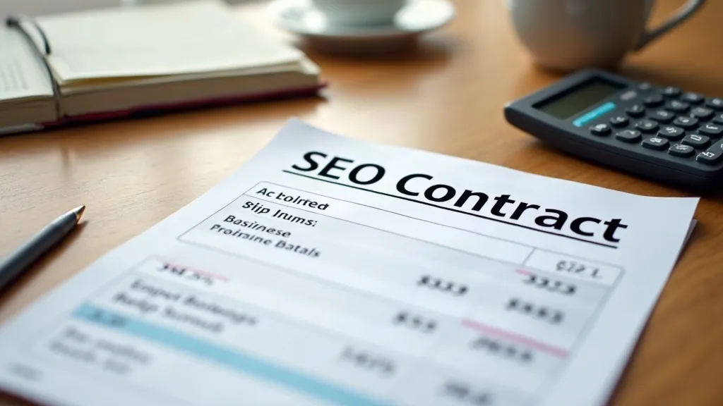 Contract en prijsoverzicht voor het uitbesteden van SEO op een bureau