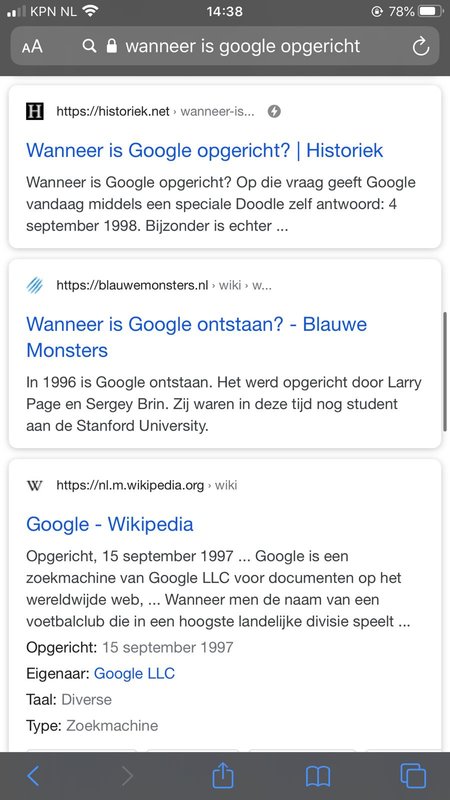 AMP resultaat in Google