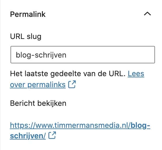 Blog permalink