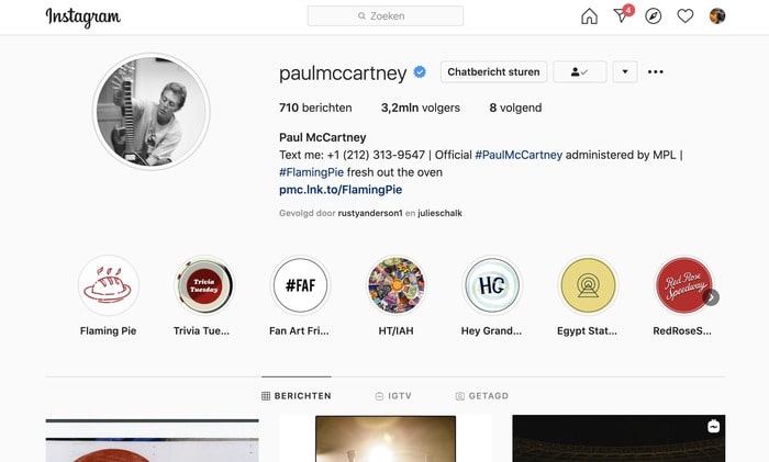 Instagram interactie met volgers