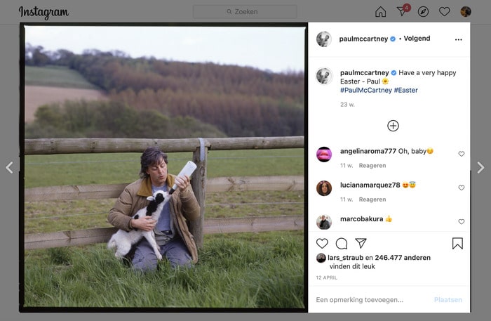 Instagram interactie met volgers