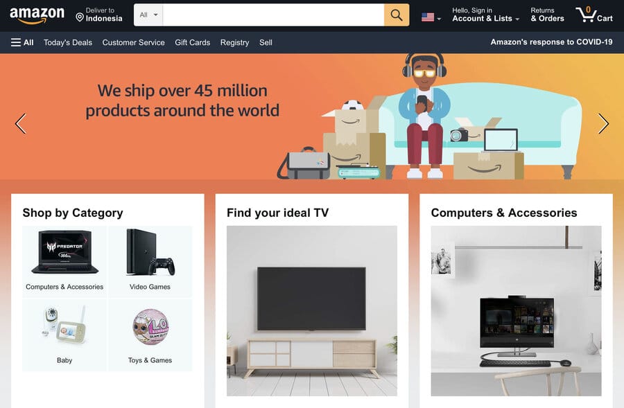 Screenshot Amazon productaanbevelingen